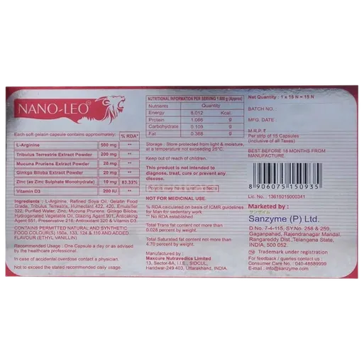 nano leo capsule 15's